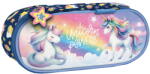 DERFORM Penar etui cu 1 fermoar si o clapa interioara Derform P1AJR16, Motiv unicorn 16 (P1AJR16) Penar