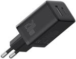 Baseus CUBE hálózati töltő USB+Type-C aljzat (20W, GaN, PD gyorstöltő 3.0), fekete