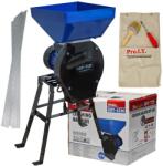 DDT Elektromos malom fémállvánnyal gabonafélékhez és csutkához, DDT-TOP, Nagy tál, 4, 2 kw-os motor, 3000 ford. /perc, 320 kg/h