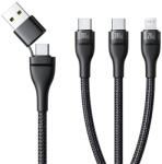 Baseus FLASH SERIES III adatkábel 3in1 (Type-C/USB - 2 Type-C/lightning, PD gyorstöltő, 100W, 150cm), fekete