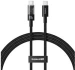 Baseus GEM adatkábel (Type-C - Type-C, 100W, PD gyorstöltő, cipőfűző, 200cm), fekete