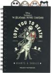 Erik Caiet Erik Disney: The Nightmare Before Christmas - Love You To Death, cu o spirală , format A5 (PNE10)
