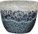  Virágtartó kerek 19 cm x 24 cm fehér-fekete