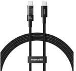 Baseus GEM adatkábel (Type-C - Type-C, 100W, PD gyorstöltő, cipőfűző, 200cm) FEKETE (181596)