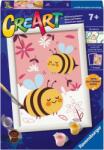 Ravensburger Kit de vopsea după număr Ravensburger CreArt - Albine fericite (7023973)