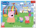 Trefl Puzzle în ramă Trefl din 25 piese - Purcelușa Peppa în parcul de distracții (31323) Puzzle
