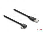 Delock USB-A 2.0 - Mini-B hajlított kábel 1m (81651) (81651)