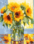 MagicArt Pictură pe numere MagicArt - Strălucire floarea-soarelui, 40 x 50 cm (GX47974)