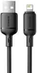 Baseus Cablu de date Baseus Silky Series, USB-A la Lightning, 2m (Negru) (P10377702113-01)