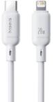 Baseus Cablu de date Baseus Silky Series P10377700213-01, USB Type-C la Lightning, 20 W, 2m (Alb) (P10377700213-01)