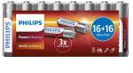 Philips Power AA Alcaline elem, 32 db-os (LR6P32FV/10)