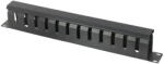 Spacer PANOU gestionare cabluri SPACER, tip masca orizontala cu capac, 19 inch, 1U, negru, "SPCM-1UC-BK-03 (SPCM-1UC-BK-03) - pcone