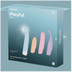Satisfyer - Playful Four négyrészes vibrátorszett cserélhető feltétekkel - ovszer-vasarlas