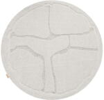 Agnella Világosszürke gyapjú kerek szőnyeg ø 200 cm Morphic Organica - Agnella