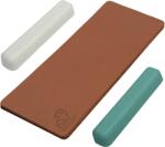 BeaverCraft bőr fenőszíj két polírozó pasztával (zöld, fehér) (LS2P11)