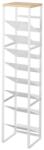 YAMAZAKI Fehér fém bortartó polcos állvány, palackok száma 16 20x88, 5x19 cm Tower - YAMAZAKI