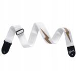 Gibson The Lightning Bolt Seatbelt White gitárheveder