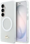 Lacoste PC/TPU Frosted Finish Gold Logo Magnetic Samsung Galaxy S26 Ultra hátlap tok, MagSafe, fehér (LCHMS26LUFWAH)