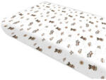  Baby Shop 70*140 cm pamut, gumis lepedő - bézs maci