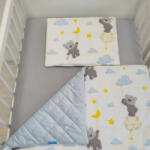 Scamp velvet ágynemű garnitúra 75x100 cm - Cloud Bear Blue