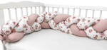  Baby Shop prémium fonott fejvédő kiságyba 250cm - Rózsaszín kacsa