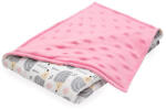 Scamp Minky kétoldalú takaró 75*100 cm - Pink Hedgehog Grey