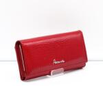 Alessandro Paoli piros lakk / krokkomintás belül keretes hátul lehajtós nagy női bőr pénztárca 01-25