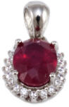 Ékszershop Rubin és cirkónia köves ezüst medál (2182341)