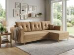  Canapea extensibila de colt SILVIANO, bej, reversibila, 230x140 cm
