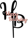 FunCakes Tortadísz beszúró, Happy Birthday, sziluett, fekete-pink (70162)