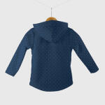 Takoy Panel szabásmintával 122-es softshell kabát fehér pöttyök sötétkék alapon - Tavaszi