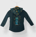 Takoy Panel szabásmintával 158 softshell kabátra robotok petroleum - Tavaszi