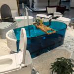 Marcello Funghi Cada freestanding ovala Sky Blue din rasina, 170x56x78 cm (AT1CT-IM1P-RS1S-T19778B)
