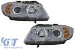 KITT Első lámpák 3D LED angyalszem BMW E90/E91 (2005-2008) U-Type Króm HID (HLBME90)