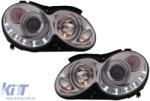 KITT Specials LED DRL fényszórók Mercedes CLK W209 C209 Coupe A209 Cabrio (2003-2010) modellekhez, króm (HLMBW209CLED)