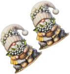  Nyomtatott dekorkarton - Gyöngyvirágos manó 2db/csomag - csinaldmagadshop