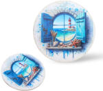  Nyomtatott fa koszorú közép - Tengeri lak - csinaldmagadshop