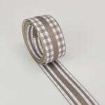  Kétoldalas textil szalag 2, 5cm*2m vintage barna - csinaldmagadshop