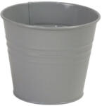  Bádog kaspó fényes - szürke 17x15cm