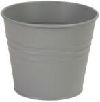  Bádog kaspó selyem-matt - szürke 13x11cm