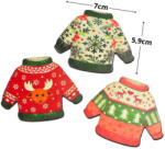  Nyomtatott dekorkarton - Karácsonyi pulcsik 3db/csomag - csinaldmagadshop