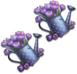  Nyomtatott dekorkarton - Virágos kanna - krókusz 8, 9x9, 9cm 2db/csomag - csinaldmagadshop