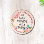  Nyomtatott fa tábla - Kerted virágos - kör 1db - csinaldmagadshop