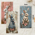  Nyomtatott dekorkarton - Vintage nyuszik 3db/csomag - csinaldmagadshop