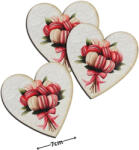  Nyomtatott dekorkarton - Szív táblák 3db/cs Macaron csokor - csinaldmagadshop