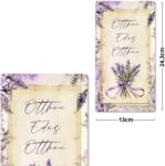  Nyomtatott fa tábla - Levendulás akasztós tábla 13x24, 3cm - csinaldmagadshop