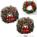  Nyomtatott dekorkarton - Karácsonyi koszorú 7cm 2db/csomag - csinaldmagadshop
