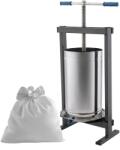 Vilen Teasc/presa manuala pentru struguri Vilen din inox, 25 L, cu sac tescovina (4951)