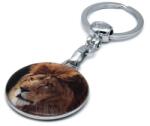  Breloc metalic cu rasina epoxy, model Leu, rezistent si elegant (BRE-LEU)
