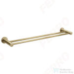 FERRO SMILE dupla törölközőtartó 60 cm, szálcsiszolt arany ASM10BG (ASM10BG)